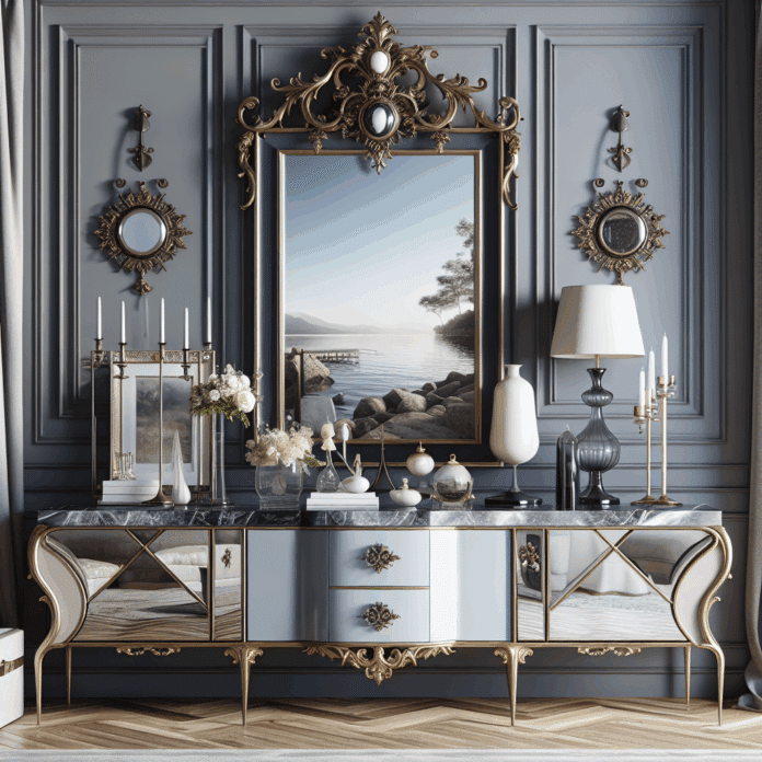 Espejos y Consolas: Estilo y Funcionalidad en tu Mueble Bajo añade una consola, un mueble bajo o espejos"