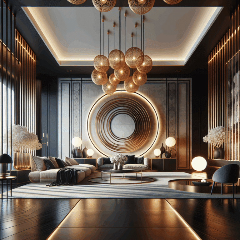 combinación de luz y texturas en interiores