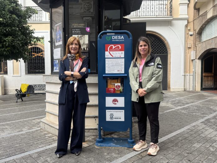 Huelva se suma a la red andaluza de ciudades cardioprotegidas con un desfibrilador 24h