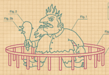 La Oficina de Patentes Está a Punto de Hacer Que las Patentes Problemáticas Sean Intocables Drawing of a troll encaged in a low cage with easy escape