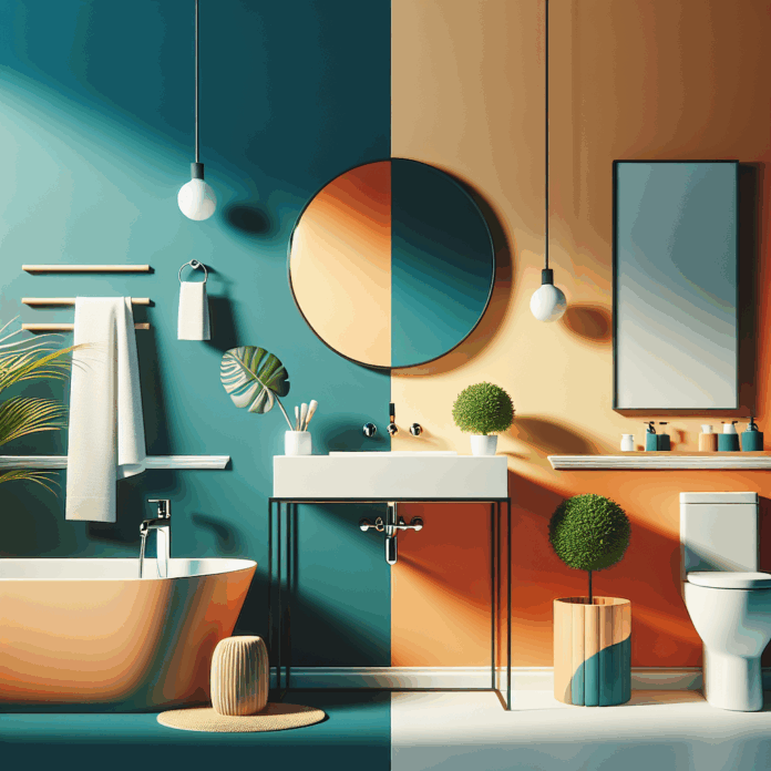 Pintar un Baño de Dos Colores: Ideas, Consejos y Ejemplos Baño pintado en dos colores