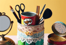 Reciclando Botes de Pringles: Cómo Crear Elegantes Organizadores Vintage para Tu Tocador ¿Sabéis esos botes de aspecto vintage que todos buscamos para ordenar el tocador o el baño, y que son carísimos? Pues se pueden hacer reciclando botes de Pringles