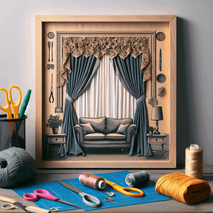 Transforma Cortinas Viejas en Arte para tu Hogar No lo sabía, pero si reutilizamos las cortinas viejas que no queremos, podemos hacer esta obra de arte para decorar el salón o el dormitorio