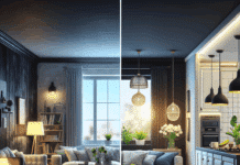 Transformación Brillante: De un Salón Oscuro a un Espacio Moderno y Agradable con Cocina integrada Era un salón feo y oscuro, pero con esta reforma se ha convertido en un espacio mucho más amplio, luminoso y actual con cocina incluida