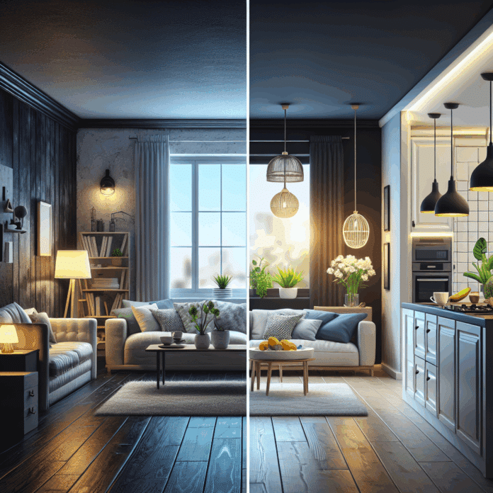 Transformación Brillante: De un Salón Oscuro a un Espacio Moderno Era un salón feo y oscuro, pero con esta reforma se ha convertido en un espacio mucho más amplio, luminoso y actual con cocina incluida