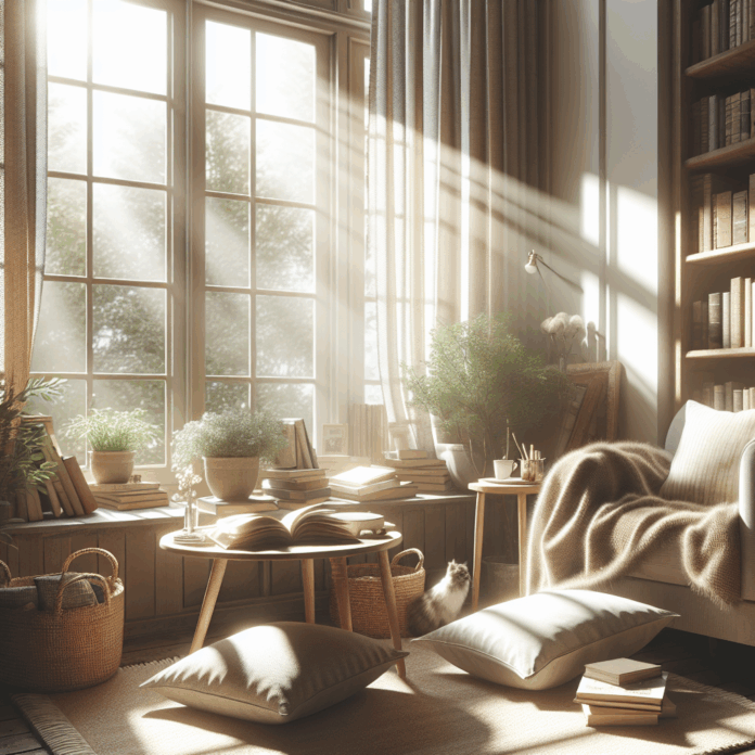 llena de luz y confort y con un precioso rincón de lectura