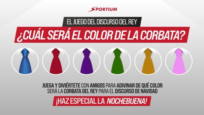 Adivina el color de la corbata del Rey, el juego de Sportium para esta Nochebuena