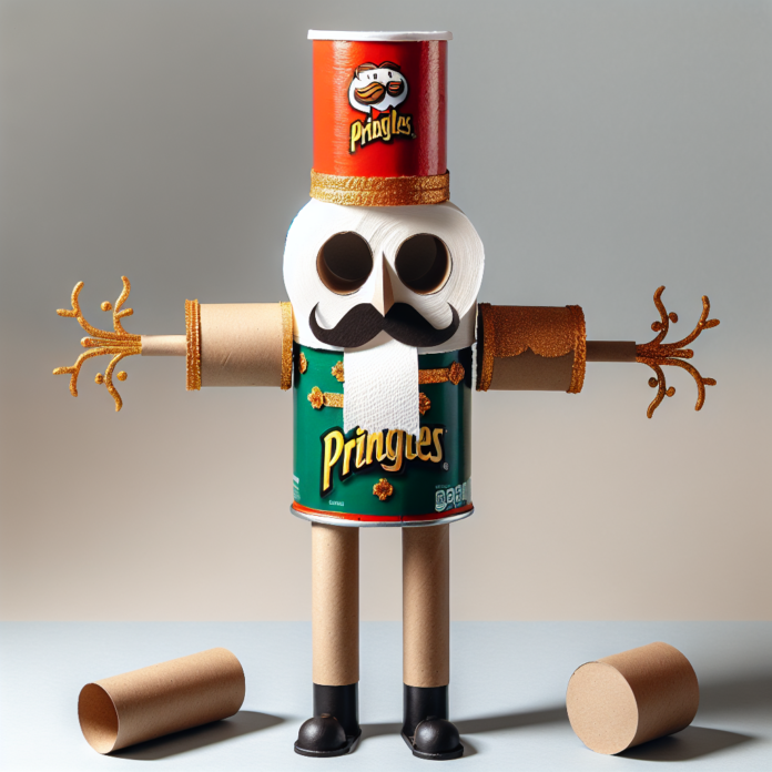 Crea un Espectacular Cascanueces con Bote de Pringles y Rollos Cómo hacer un cascanueces con un bote de Pringles y rollos de papel higiénico: el resultado es espectacular