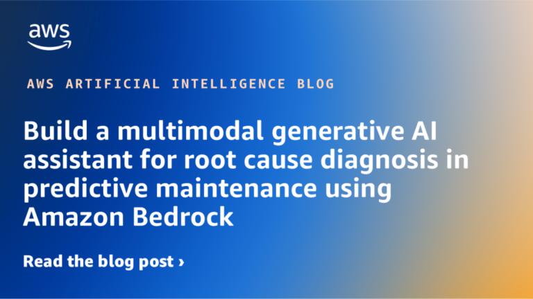 Build a multimodal generative AI assistant for root cause diagnosis in predictive maintenance using Amazon Bedrock
