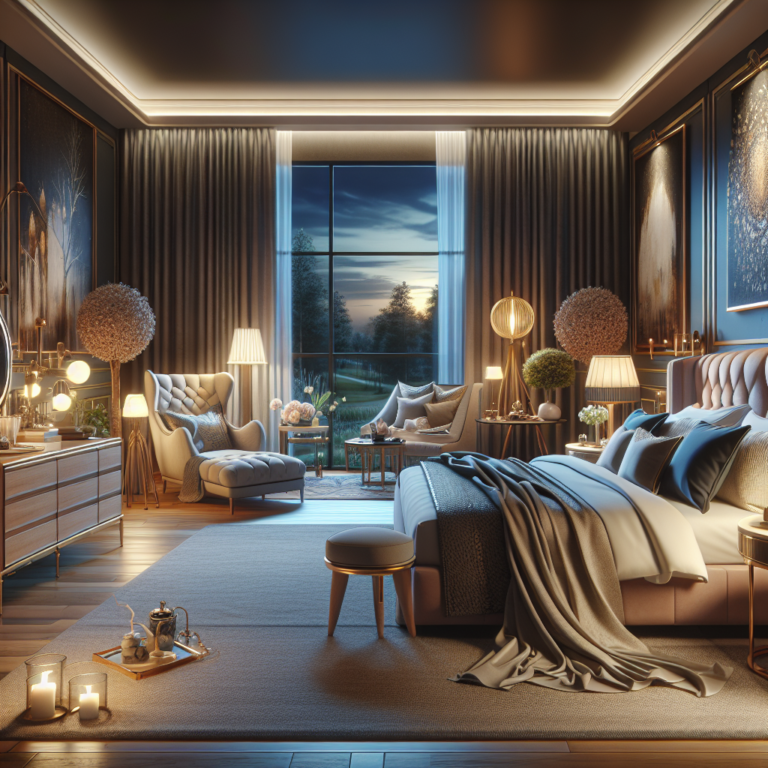 sabanas de lujo en dormitorio elegante