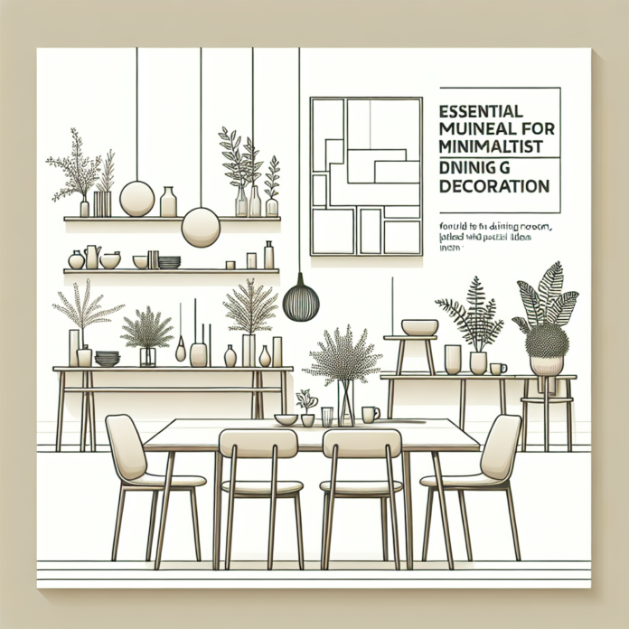 Comedor minimalista decorado