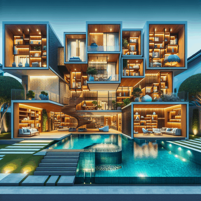 La Espectacular Casa de Marc Márquez en La Finca: Una La casa de Marc Márquez en la exclusiva urbanización La Finca de Madrid tiene una piscina de dos alturas y una enorme estantería que impacta por su diseño