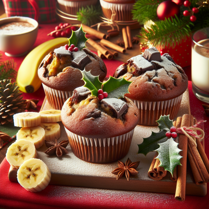 Muffins de Plátano y Chocolate para un Brunch Navideño Delicioso Maisons du Monde