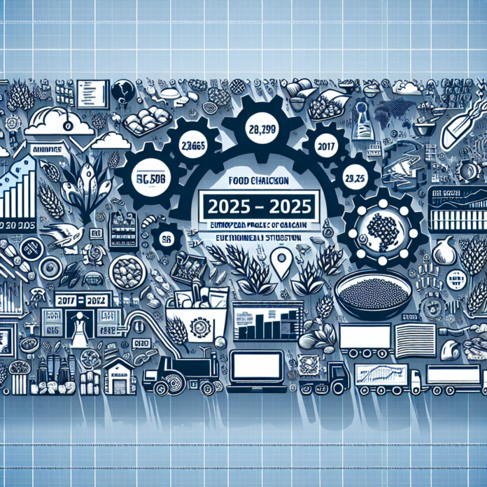 Números Clave de la Cadena Alimentaria Europea - Edición 2025: A person picking up fresh vegetables in an open market.