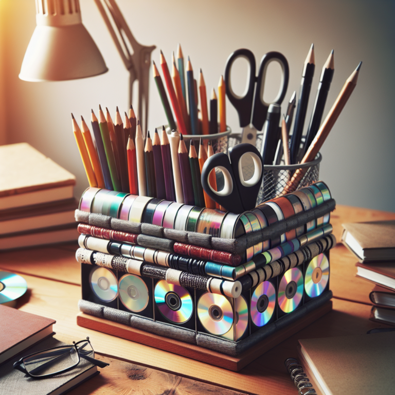 No lo sabía, pero reutilizando los CDs viejos que tenemos por casa podemos hacer este práctico organizador