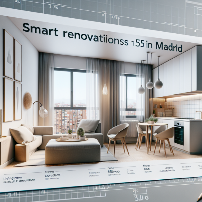 Reformas Inteligentes para un Piso de 55m2 en Madrid: Distribución Reforma de piso pequeño en Madrid