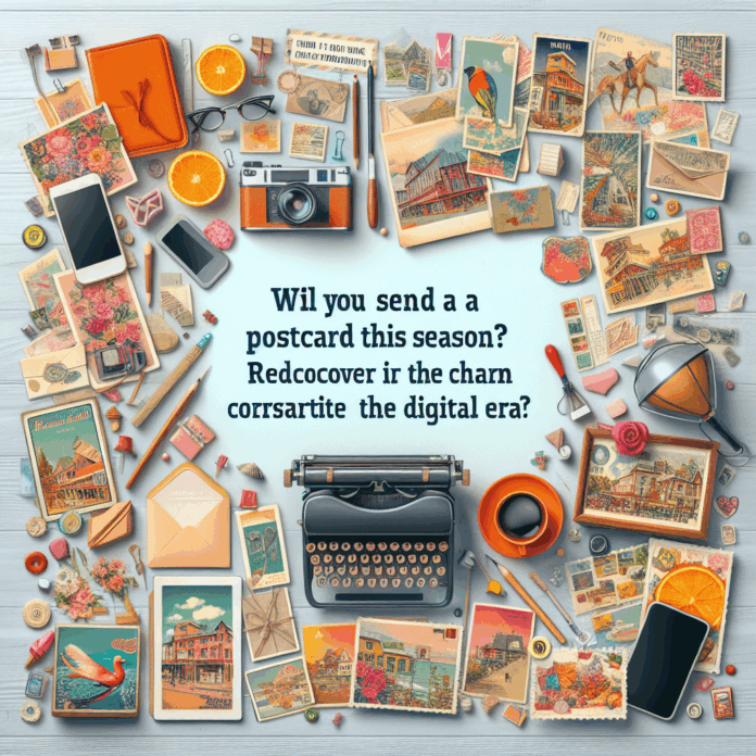 ¿Enviarás una postal esta temporada? Redescubre el encanto de la A person holding a postcard.