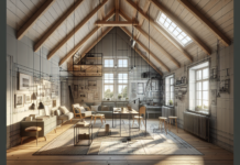 Ático Escandinavo: El Arte de Dividir Espacios con Color y Luz Ático escandinavo: el arte de zonificar con color y luz