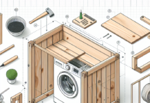 Cómo Hacer un Mueble de Madera para Cubrir y Ganar Almacenamiento Sobre la Lavadora "Así he hecho yo misma con tableros de madera un mueble para cubrir y ganar almacenamiento encima de la lavadora"