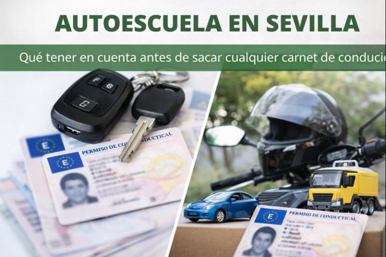 Autoescuela Ciudad Jardín en Sevilla: qué tener en cuenta antes de sacar cualquier carnet de conducir
