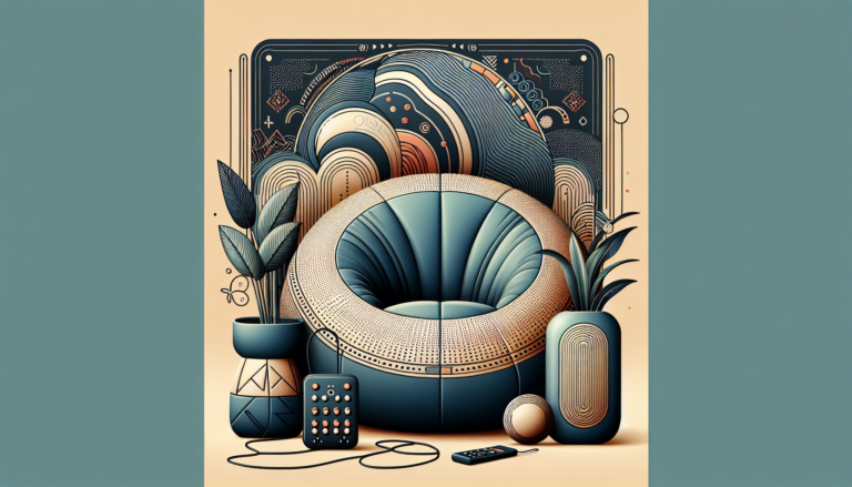 puf lujoso para decoracion del salon