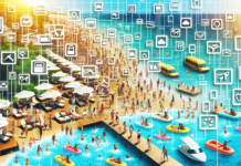 Incremento en Reservas Turísticas a Través de Plataformas Durante el Verano de 2025 A person using a tablet to book a room through an online platform.