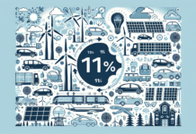 Las Energías Renovables Cubren el 11% del Consumo de Energía en el Transporte car in the road with wind turbines in the background
