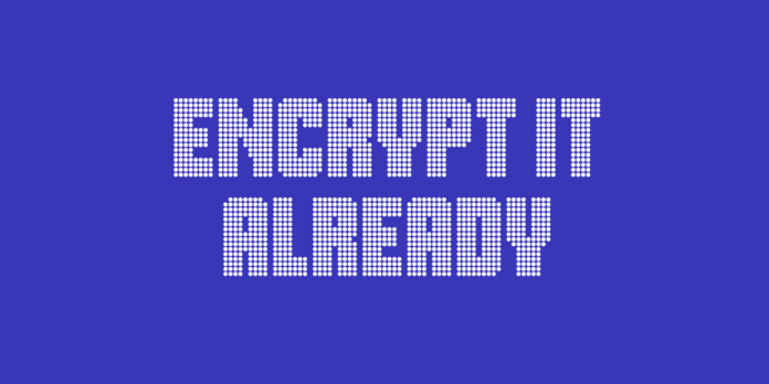 Presentamos Encrypt It Already: Seguridad para tu Privacidad Digital animated image of the text "encrypt it already" turning from text into circles