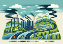 Reducción del 20% en las Emisiones de Gases de Efecto Invernadero de la UE en 2024 desde 2013 smoke coming out of industrial chimneys.