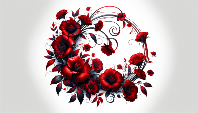 es muy elegante y tiene unas flores rojo pasión preciosas