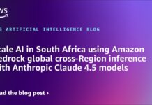 Escalando AI en Sudáfrica: Inferencia Global Multiregión de Amazon Bedrock con Modelos Claude 4.5 de Anthropic Scale AI in South Africa using Amazon Bedrock global cross-Region inference with Anthropic Claude 4.5 models