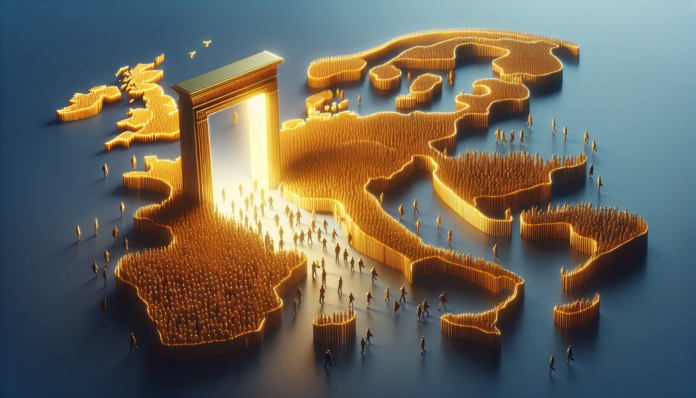 La UE recibe 4,2 millones de inmigrantes en 2024, marcando A bunch of people.