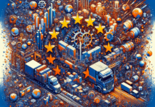 Superávit Comercial de la UE en Bienes: 28.4 Mil Millones de Euros en el Cuarto Trimestre de 2025 Cargo ship loaded with colourful containers.