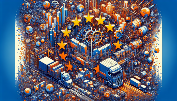 Cargo ship loaded with colourful containers.