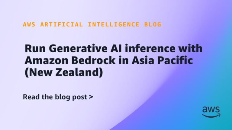 Ejecuta inferencias de IA generativa con Amazon Bedrock en la región Asia-Pacífico (Nueva Zelanda)