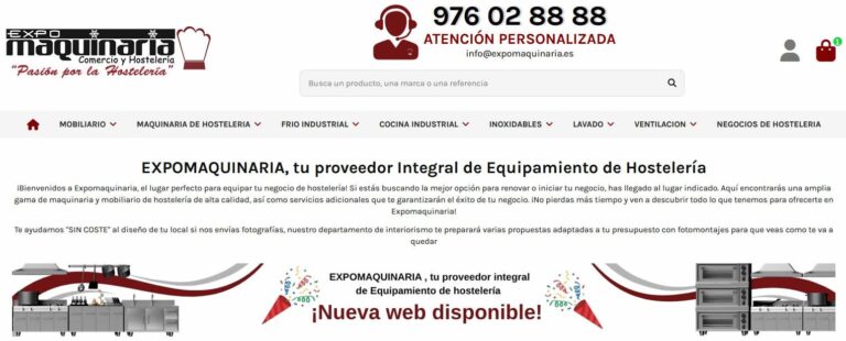 Expomaquinaria Presenta Su Nueva Web para Consolidar Su Liderazgo en Maquinaria y Mobiliario de Hostelería Tras 17 Años en el Sector