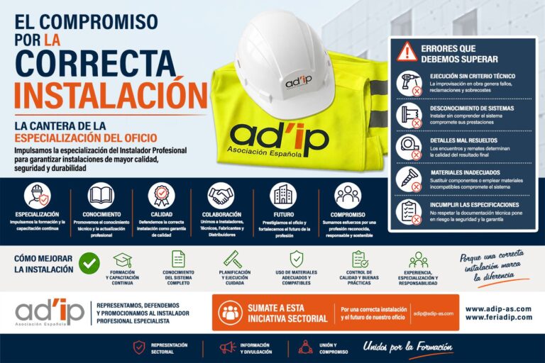 AD’IP Asociación Española Impulsa ‘El Compromiso por la Correcta Instalación’ en FERIAD’IP 2026