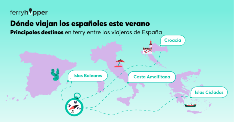 Las Baleares, Croacia y la Costa Amalfitana: Los Destinos Preferidos de los Españoles para Viajar en Ferry