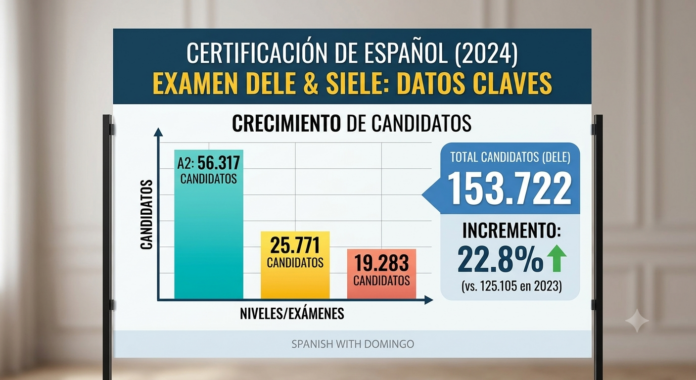 Aumento del 22,8 % en los Candidatos al Examen DELE, Los candidatos al examen DELE aumentaron un 22,8 % según el Instituto Cervantes