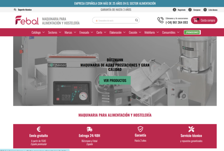 Máquinas Febal Moderniza su Plataforma Digital y Fortalece la Distribución de la Marca Bützmann