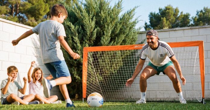 Akitive Refuerza Su Compromiso con el Deporte y el Placer Familia disfrutando del fútbol con los productos de aktive