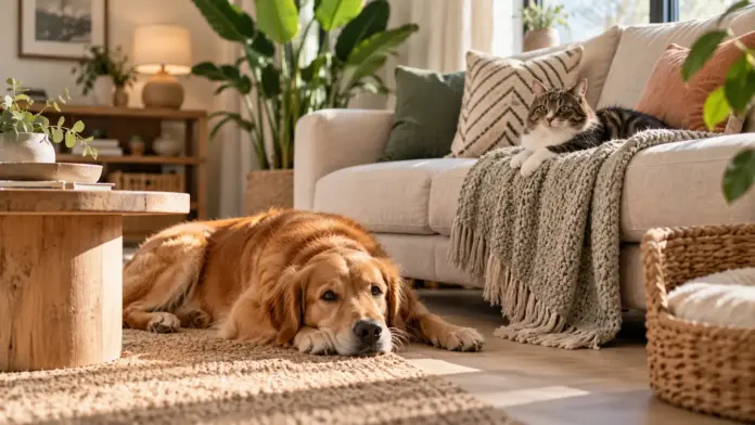Alfombras Resistentes y de Fácil Limpieza para Hogares con Mascotas 🔴Alfombras para casas con mascotas: materiales resistentes y fáciles de limpiar