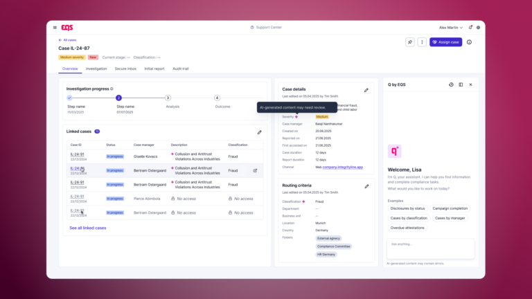 EQS Group Presenta Q by EQS: Su Nueva Herramienta de Inteligencia para el Cumplimiento Normativo